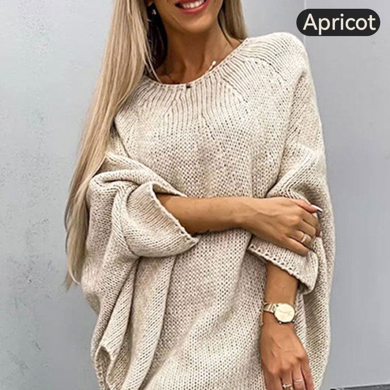 Élégant Pull Femme en Tricot avec Cape