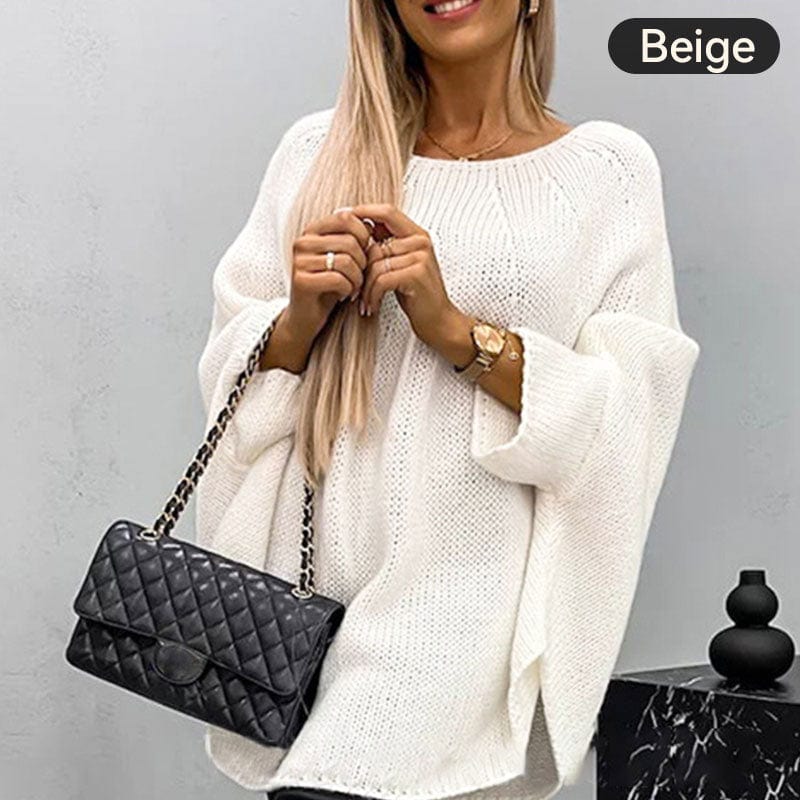 Élégant Pull Femme en Tricot avec Cape