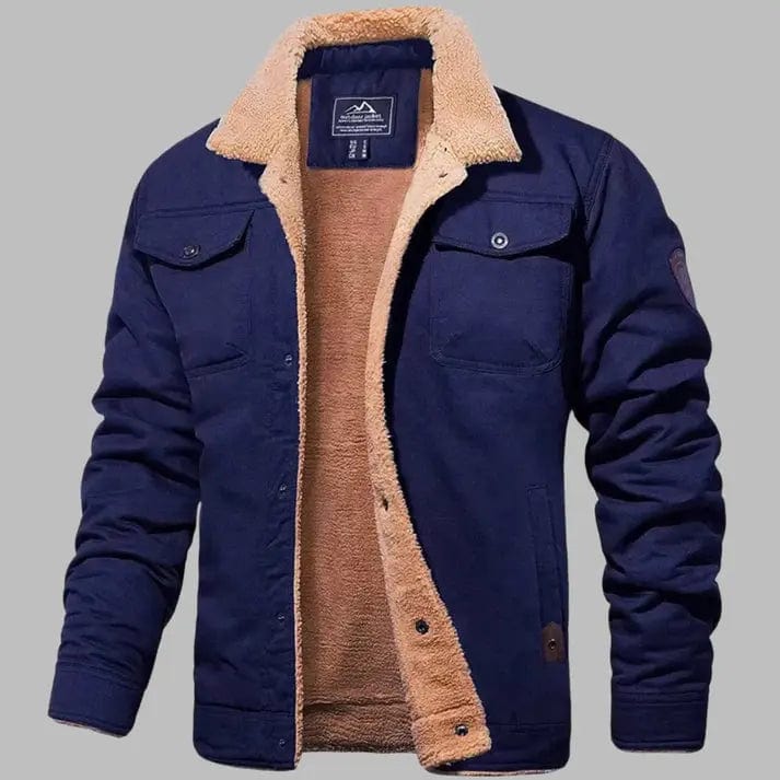 Manteau en Velours avec Doublure en Peluche pour Hommes