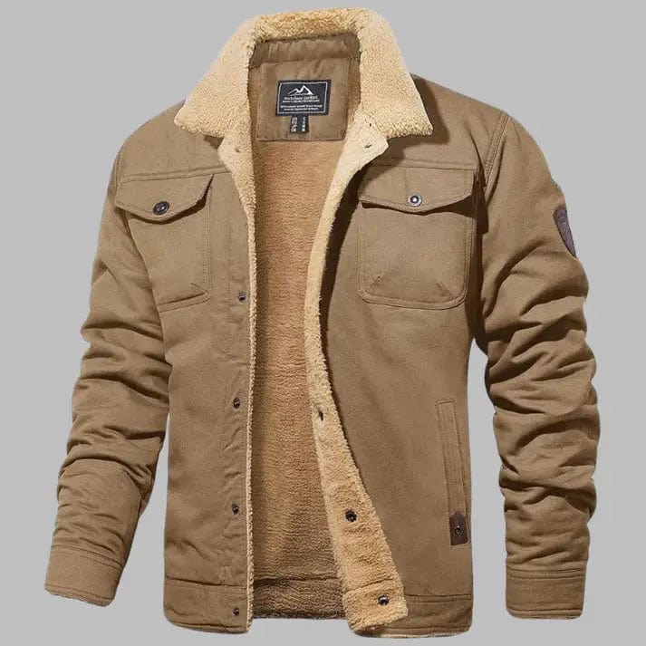 Manteau en Velours avec Doublure en Peluche pour Hommes