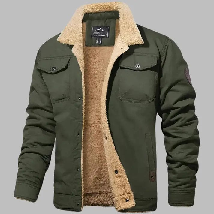 Manteau en Velours avec Doublure en Peluche pour Hommes