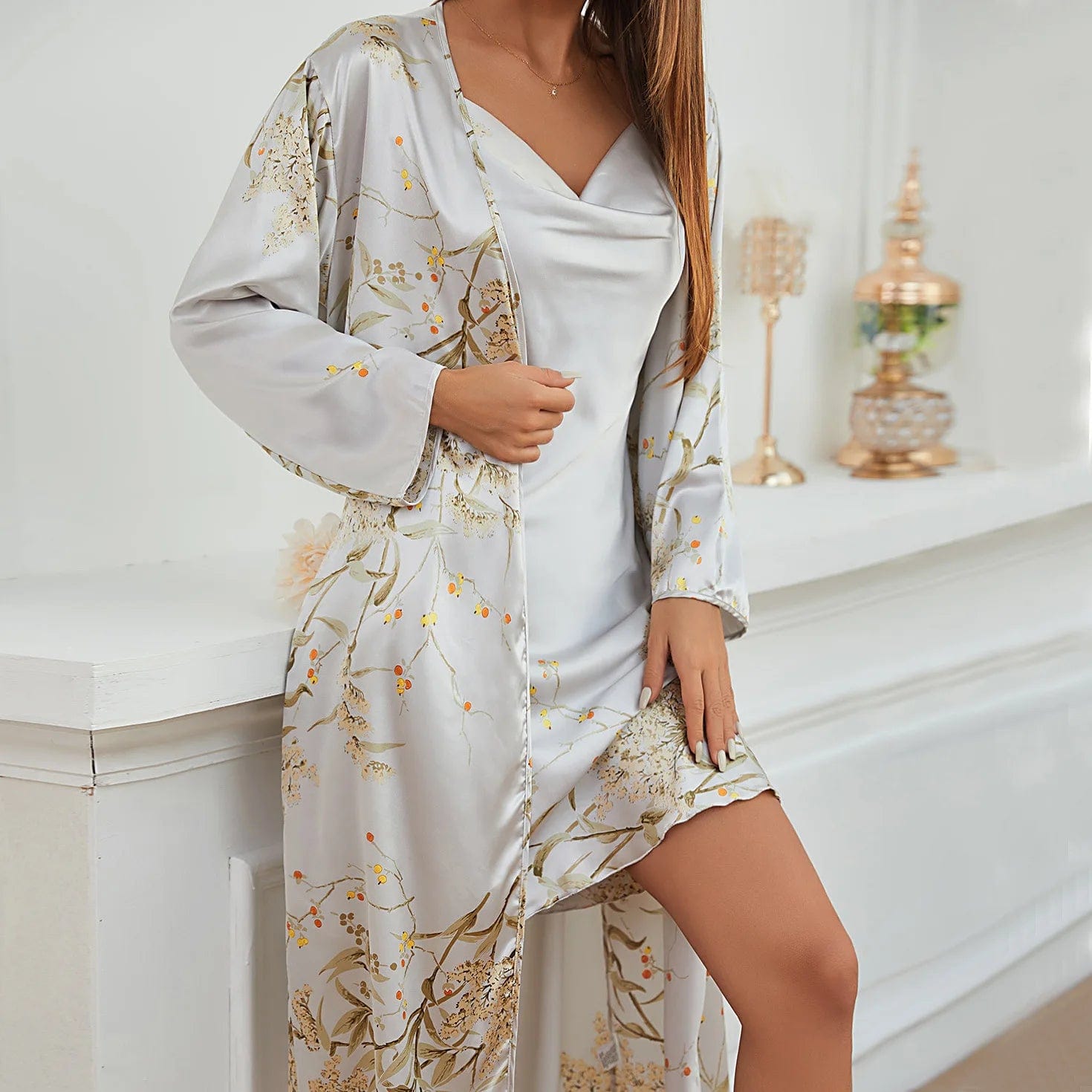 Flora - Ensemble de Pyjama Imprimé Floral Femme chic