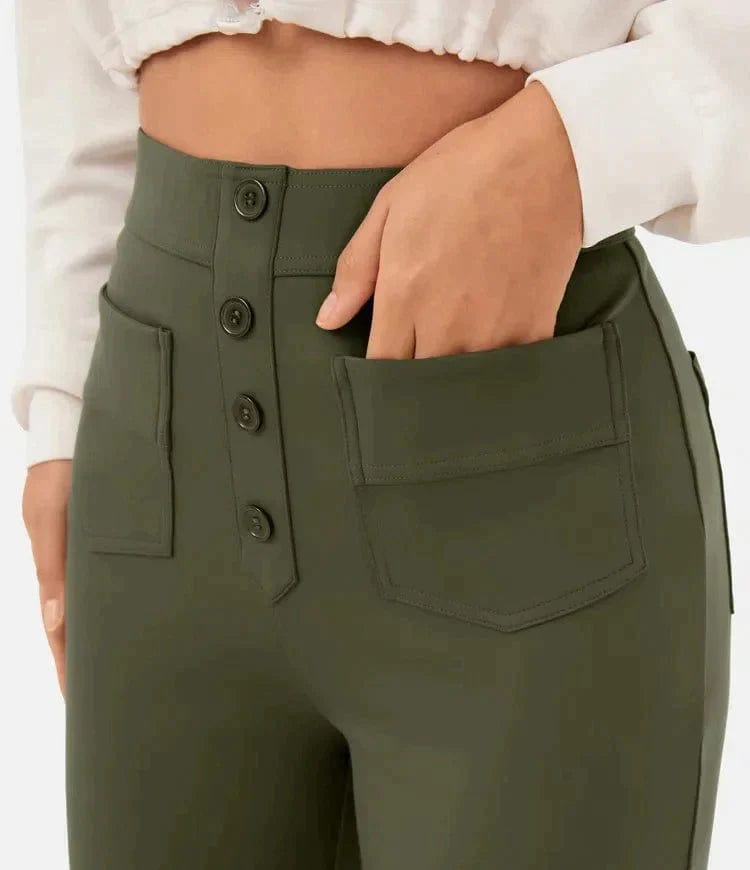 Pantalon décontracté à taille haute