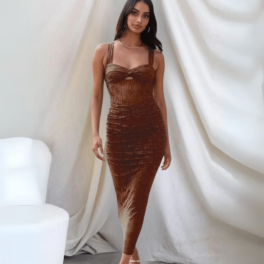 Robe longue ajustée Pamela