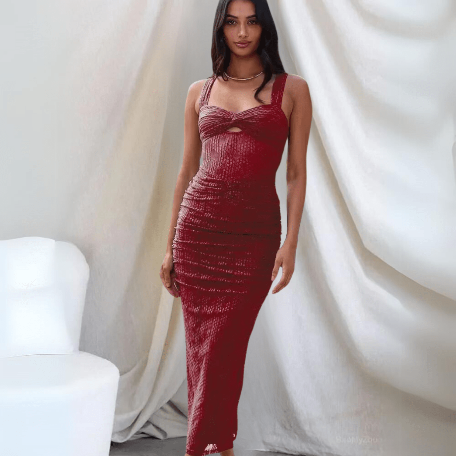 Robe longue ajustée Pamela